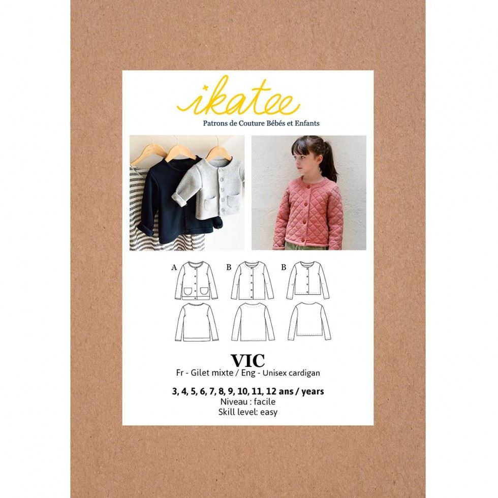 Ikatee Sewing Pattern Kids Vic Cardigan