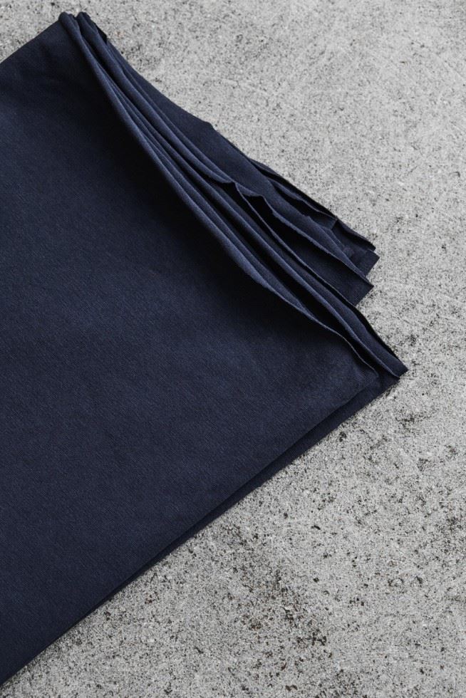 Mind The Maker Indigo Night Cotton Single Jersey Stretch Knit Fabric