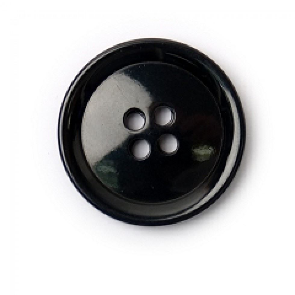 Crendon Round Plastic Coat Buttons (Value Pack) Black