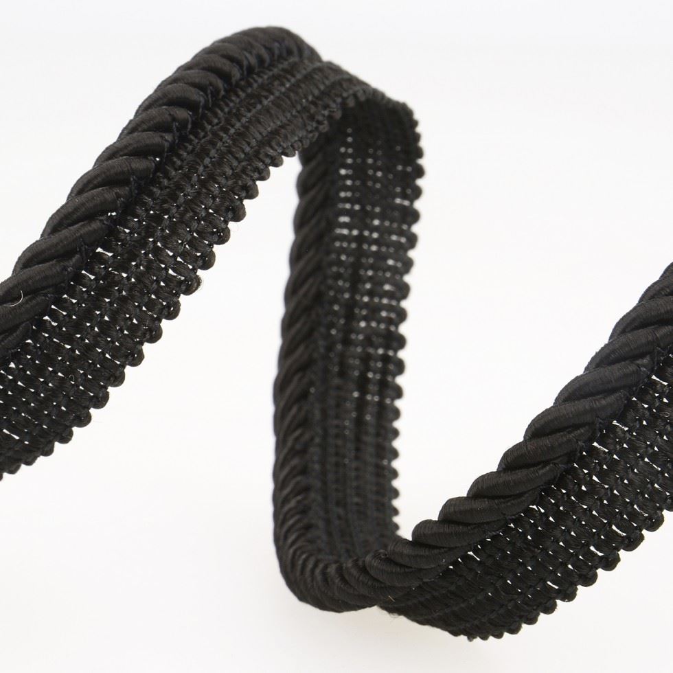 Stephanoise Flanged Piping Cord Black
 