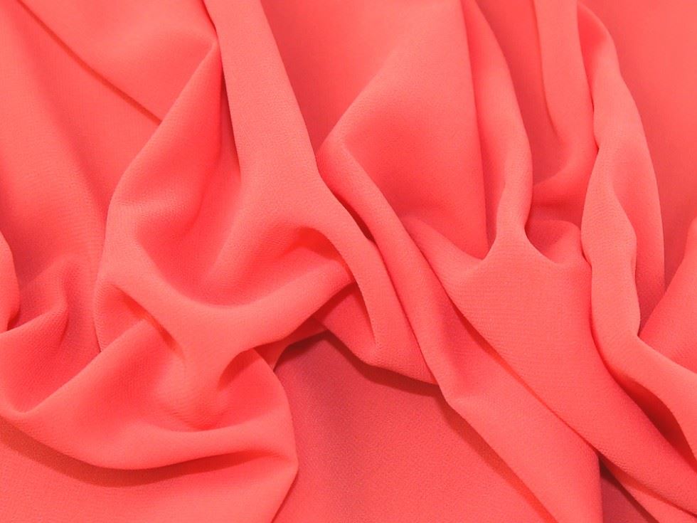 Deadstock Synergy Light Georgette Fabric Coral