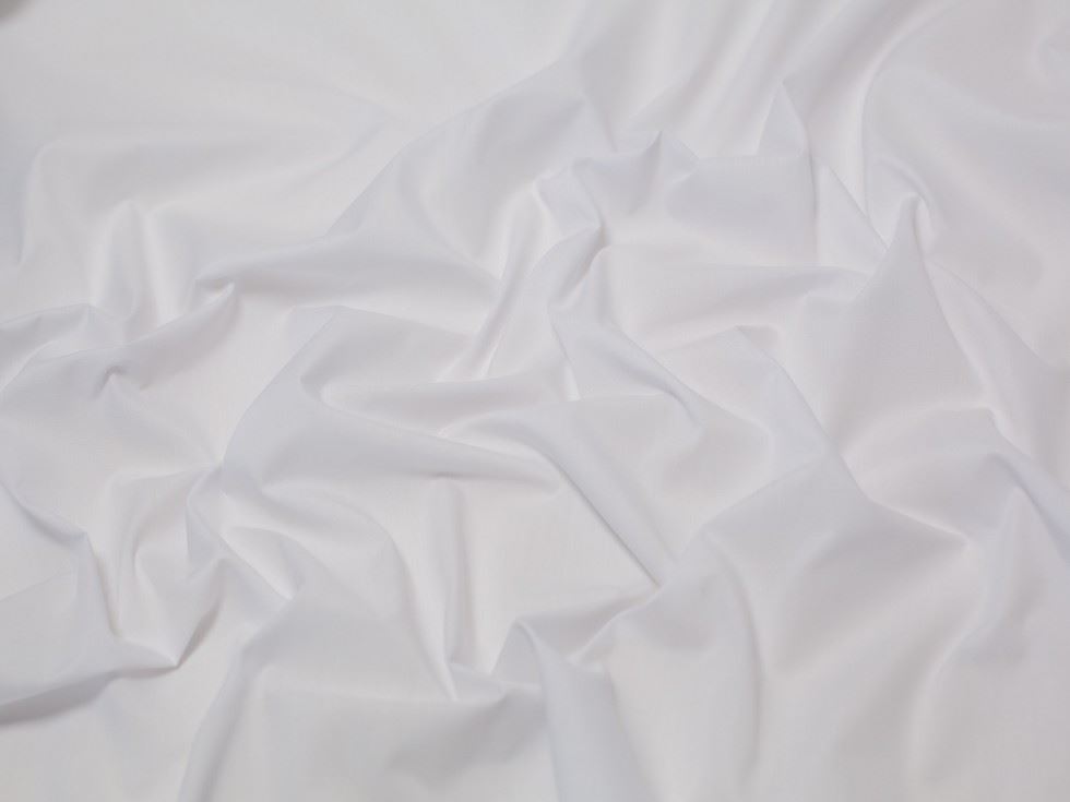 Minerva Core Range White Poly Cotton Poplin Fabric