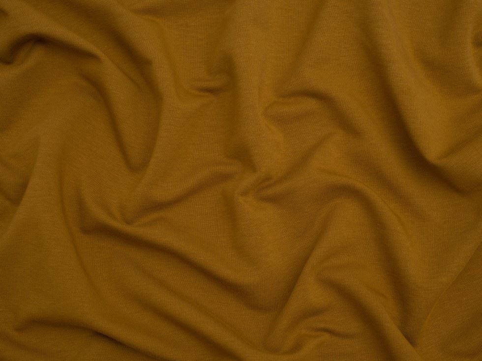 Minerva Core Range Organic Loop Back French Terry Stretch Knit Fabric Mustard