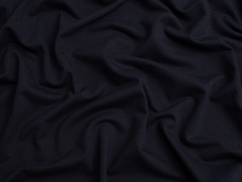 Minerva Core Range Recycled Loop Back French Terry Stretch Knit Fabric Navy Blue
 