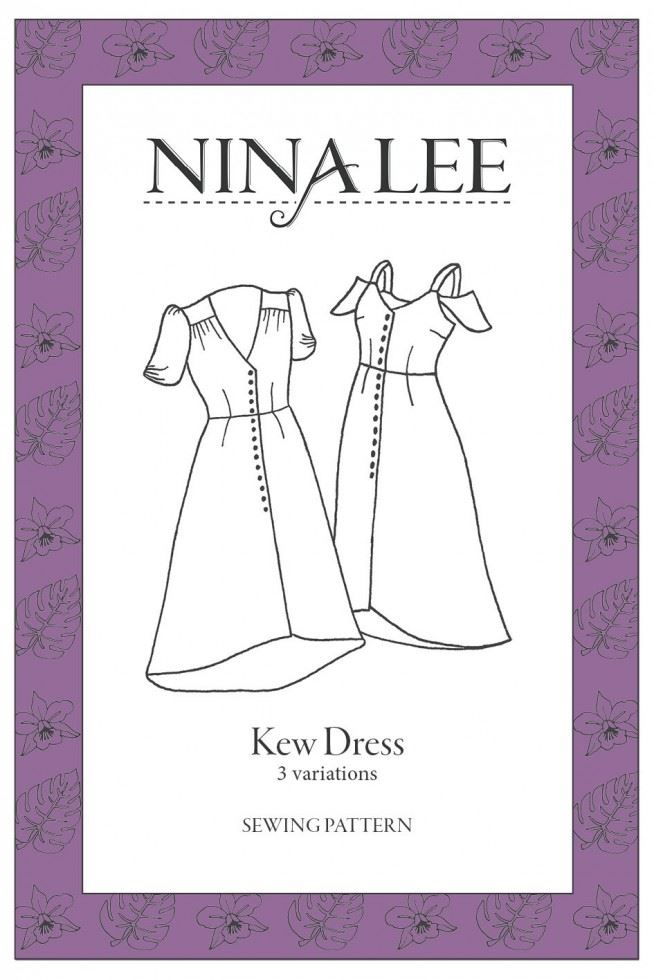 Nina Lee Cream Sewing Pattern Kew Dress