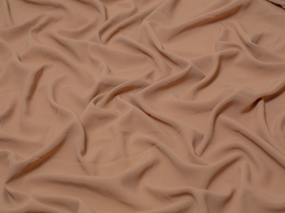 Minerva Core Range Polyester Morrocaine Crepe Fabric Camel
 