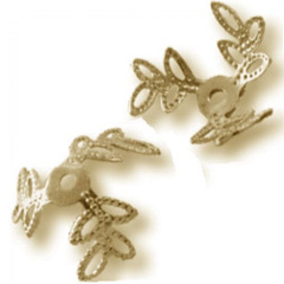 Trimits Leaf Filigree Cap Findings (Value Pack of 5) Gold
 