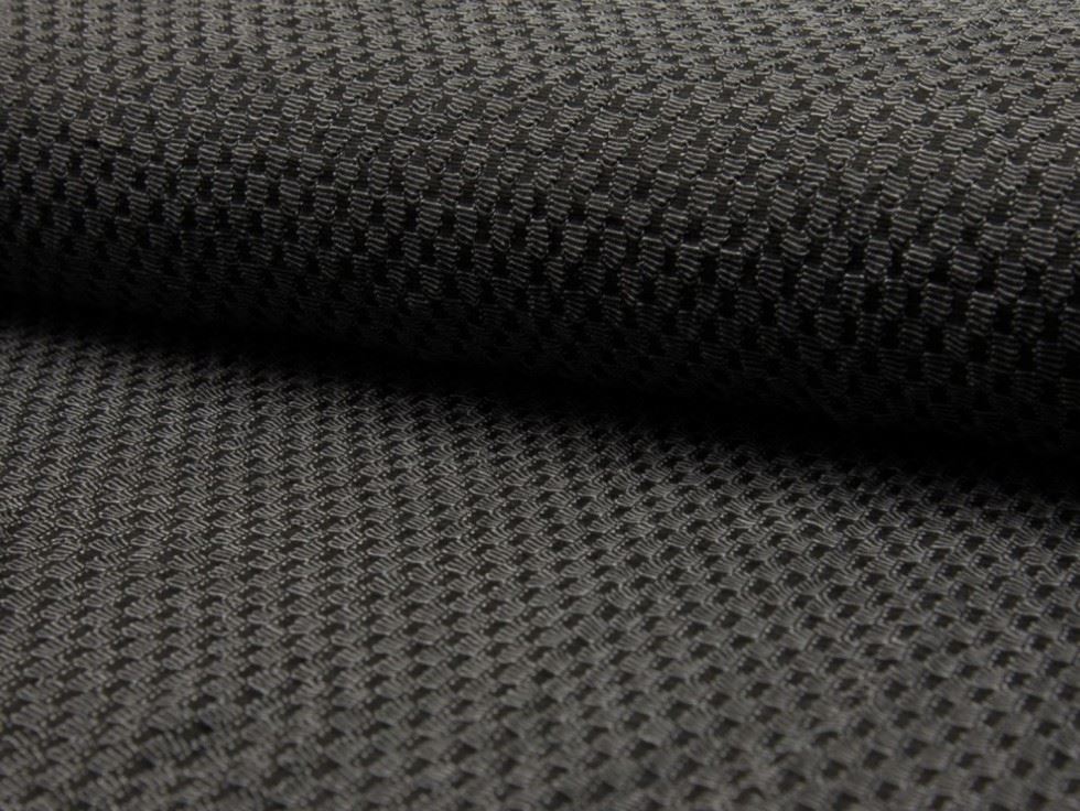 Grey Deadstock Textured Stretch Knit Fabric