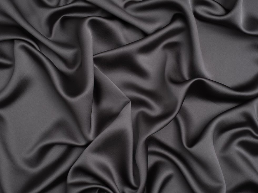 Minerva Core Range Aesha Satin Fabric Dark Grey
 