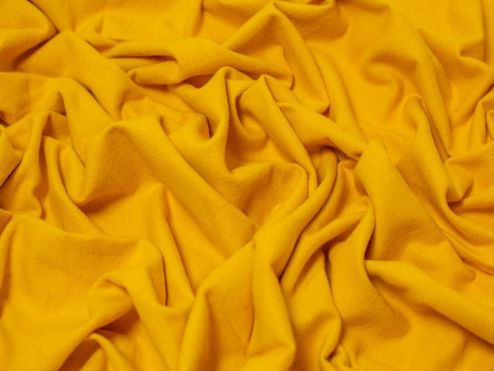 Minerva Core Range Mustard Light Cotton Flannel Fabric