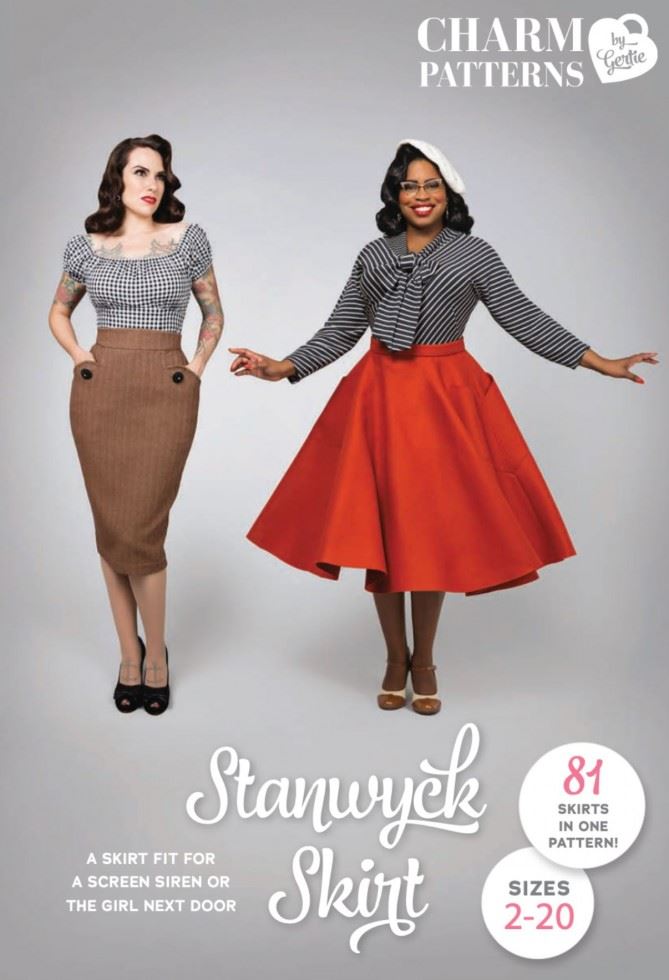 Charm Patterns Paper Sewing Pattern Stanwyck Skirt
 