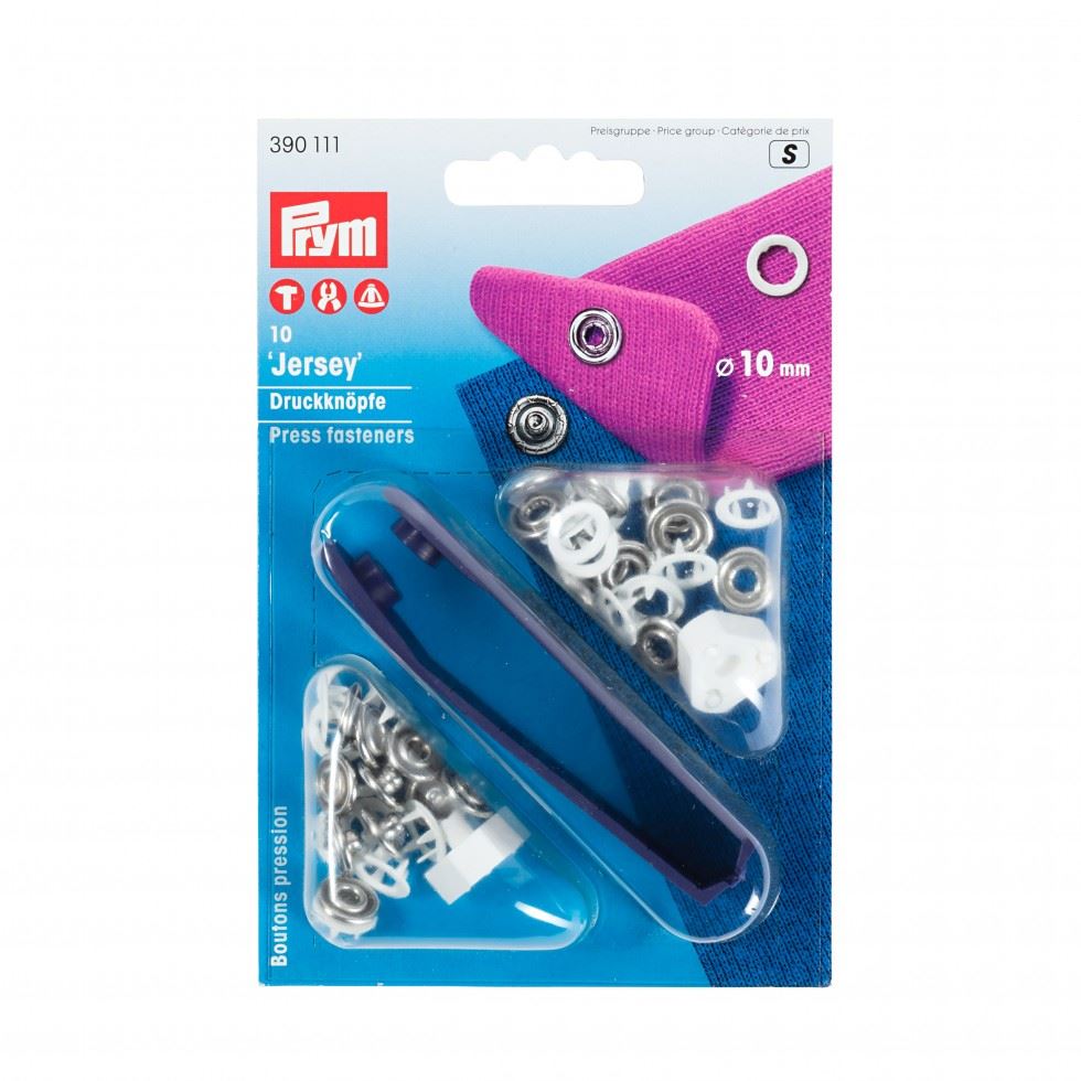 Prym White Jersey Ring Snaps Press Fasteners