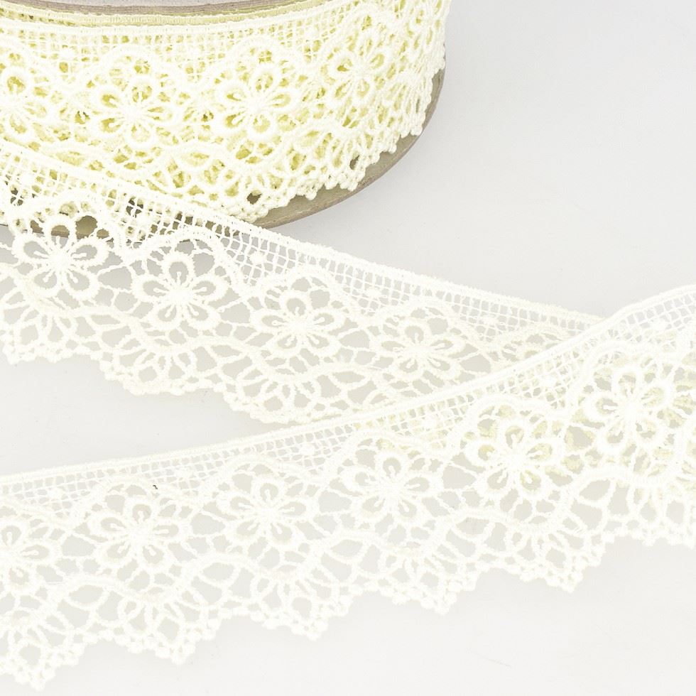 Stephanoise Guipure Lace Trim Ivory