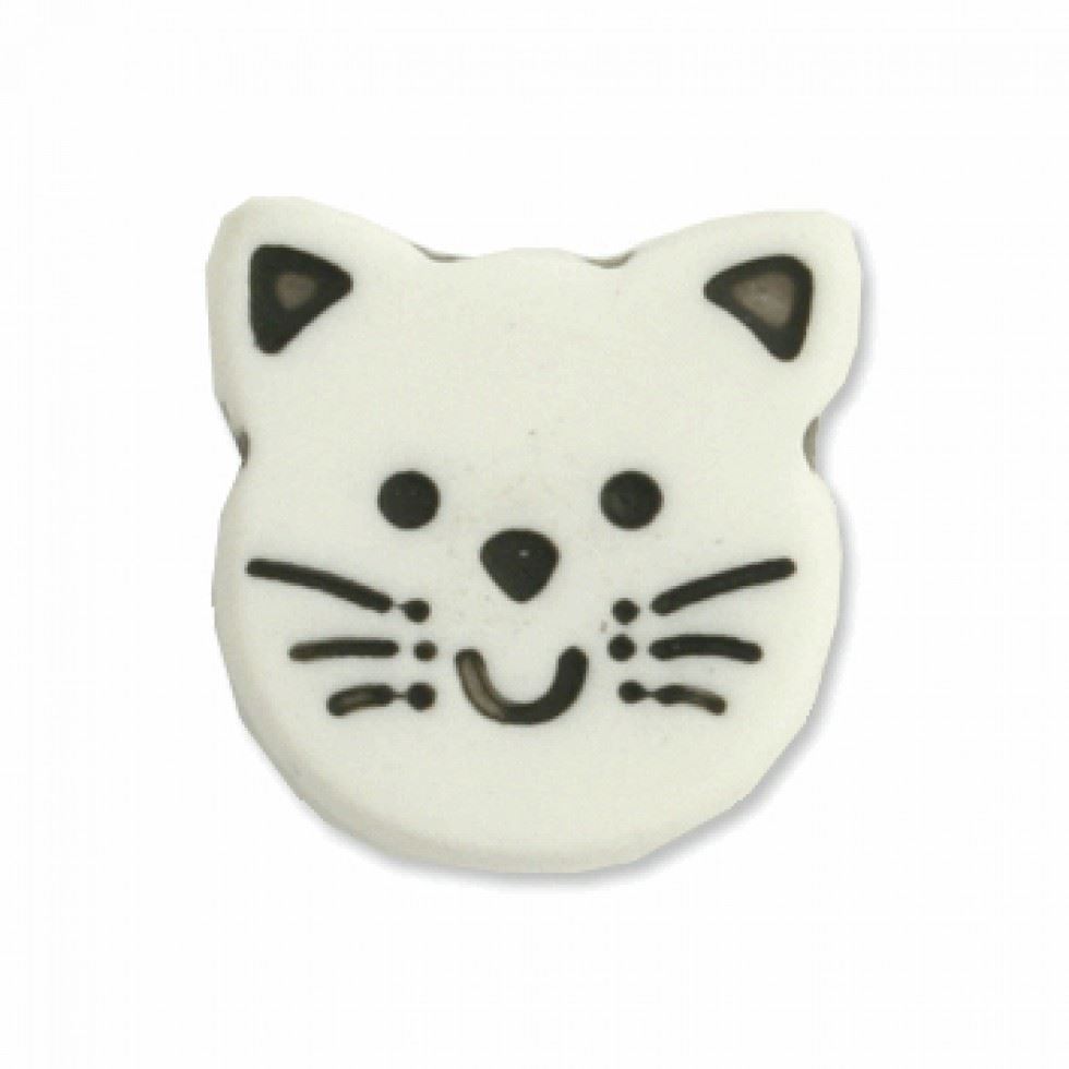 Hemline White Cat Shape Buttons