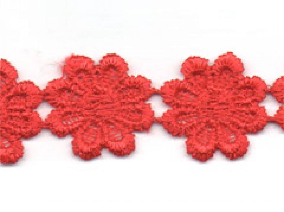 Essential Trimmings Red Guipure Lace Trim