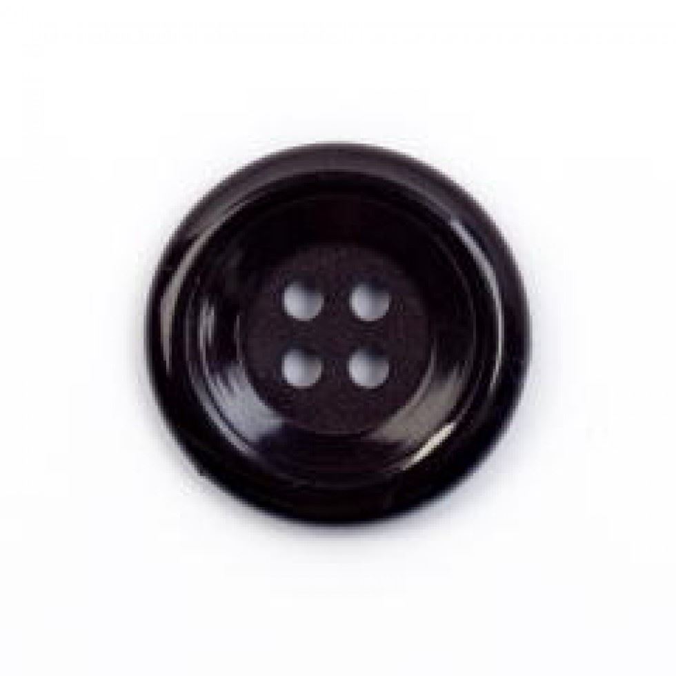 Crendon Black Round Glossy Buttons (Value Pack)
