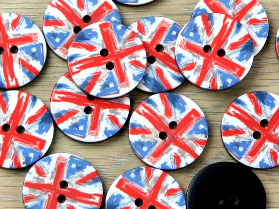 Crendon Union Jack Buttons (Value Pack) Bright
