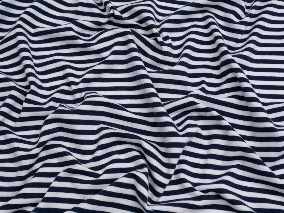 Minerva Core Range Cotton Jersey Stretch Knit Fabric Navy Blue
 