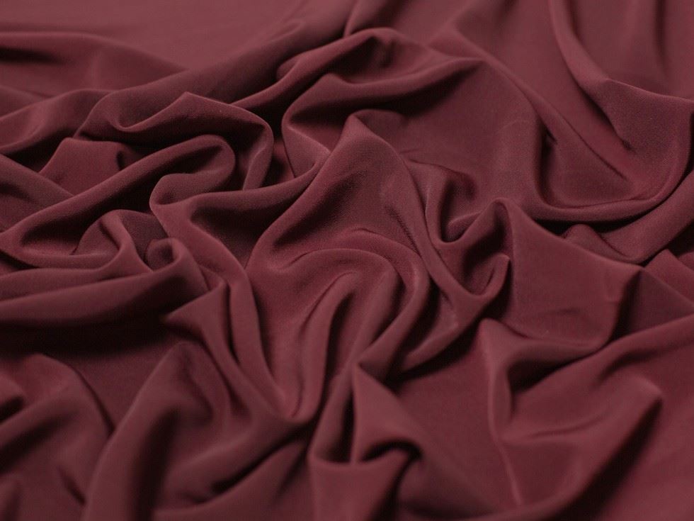 Minerva Core Range Burgandy Luxury Smooth Crepe Fabric
