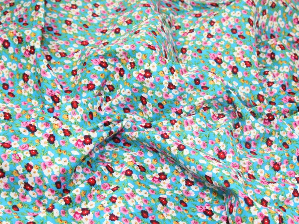 Turquoise Deadstock 100% Cotton Poplin Fabric