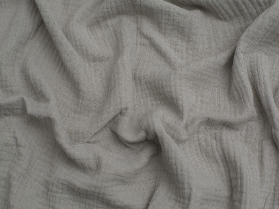 Minerva Core Range Cotton Triple Gauze Fabric Light Grey
 