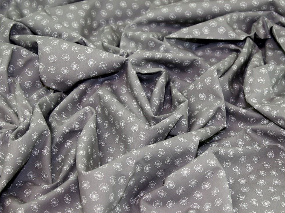Grey Deadstock 100% Cotton Poplin Fabric