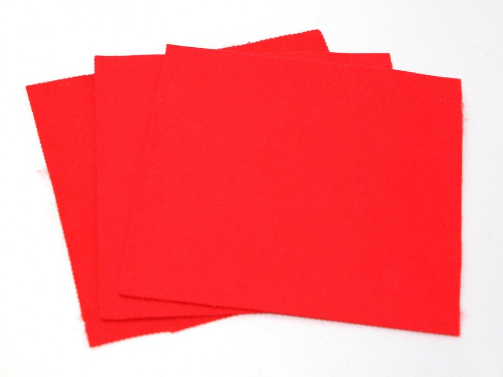 Minerva Core Range Red Self Adhesive 12Inch Felt Fabric Sheets