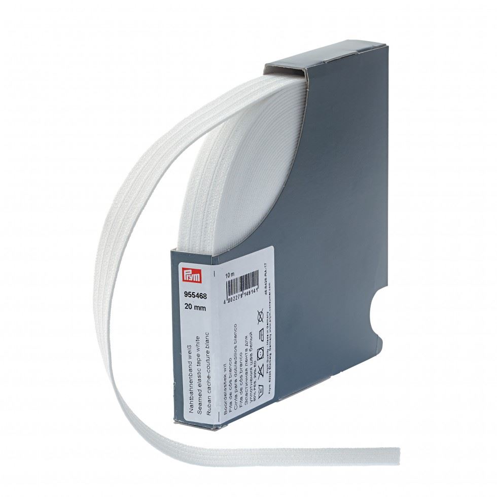 Prym Seamed Elastic Tape Natural White
 
