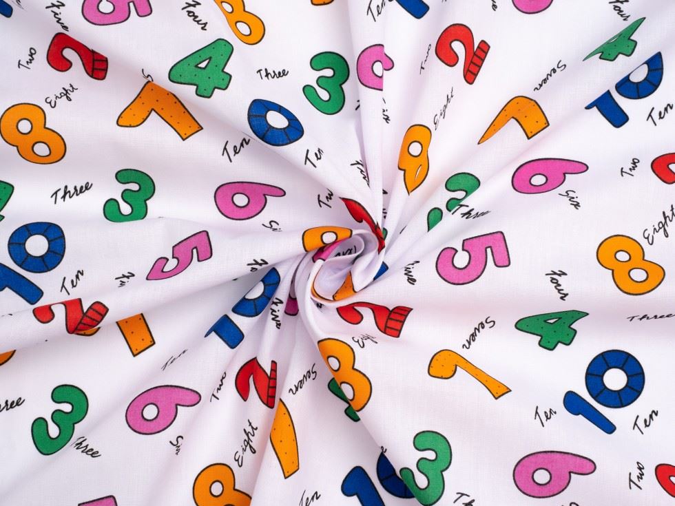 Red Printed Polycotton Fabric