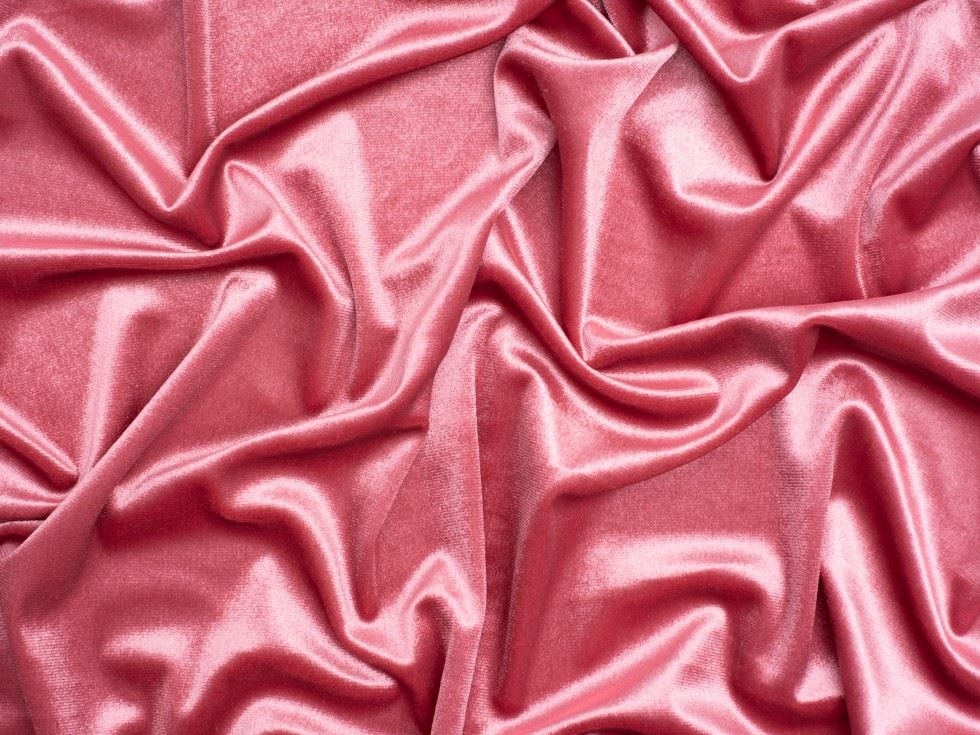 Glossy Panne Velvet Stretch Knit Fabric Rose Pink
 