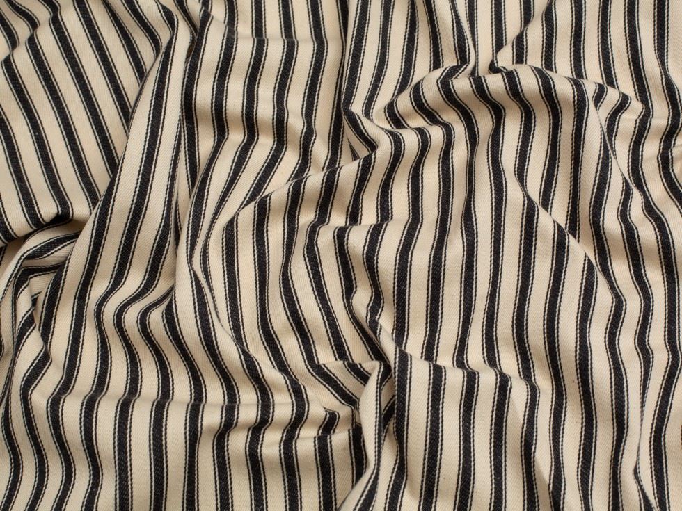 Ticking Stripe Canvas Fabric 137cm / 54" Wide - per metre - Picture 2 of 9