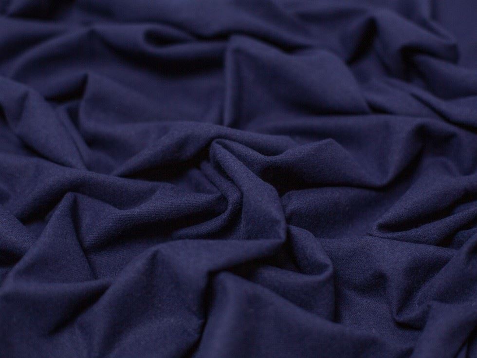 Minerva Core Range Light Cotton Flannel Fabric Navy Blue
