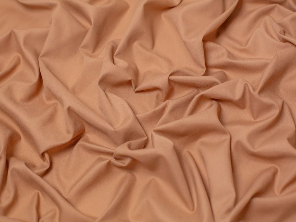 Minerva Core Range Camel Plain Polycotton Fabric