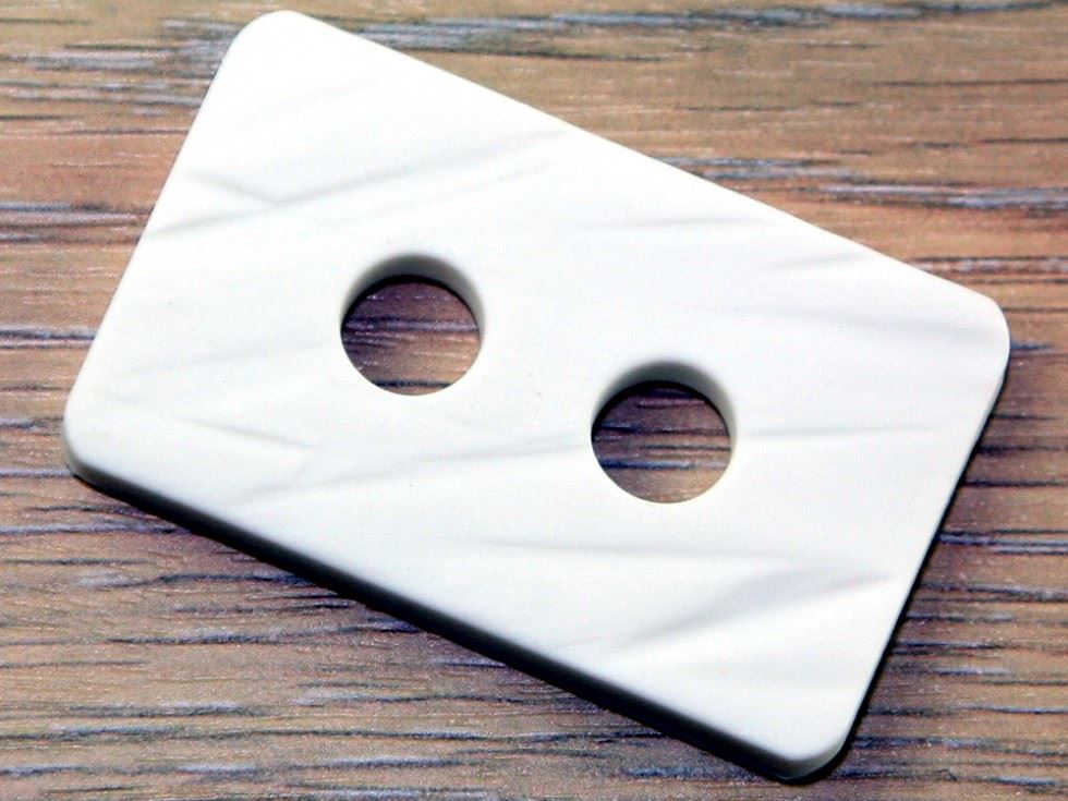 Dill White Textured Rectangle Buttons (Value Pack)