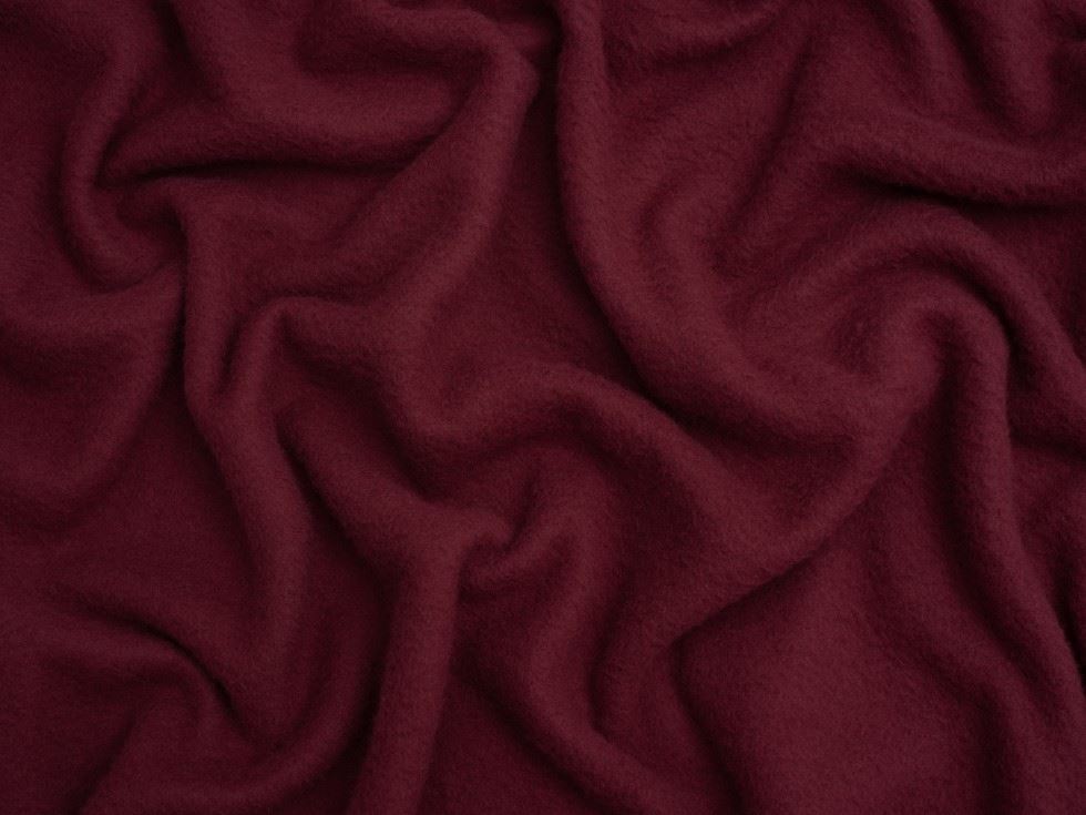 Minerva Core Range Brushed Microfleece Fabric Dark Red
 