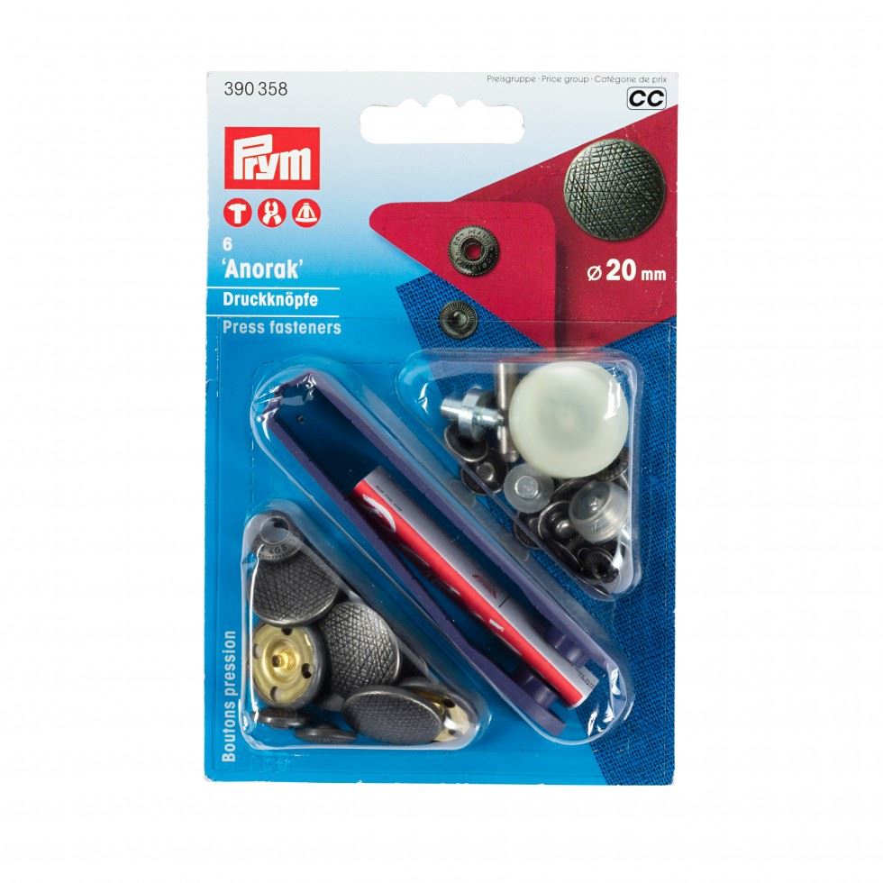 Prym Antique Silver Anorak Snaps Press Fasteners