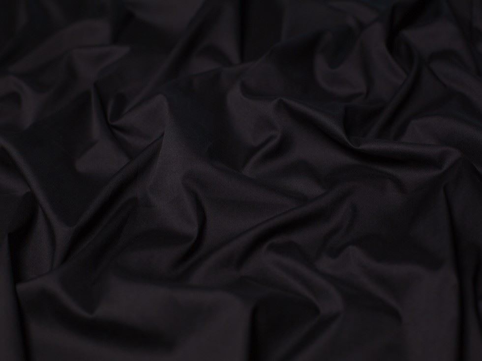 Minerva Core Range Black Light Stretch Woven Cotton Poplin Fabric
