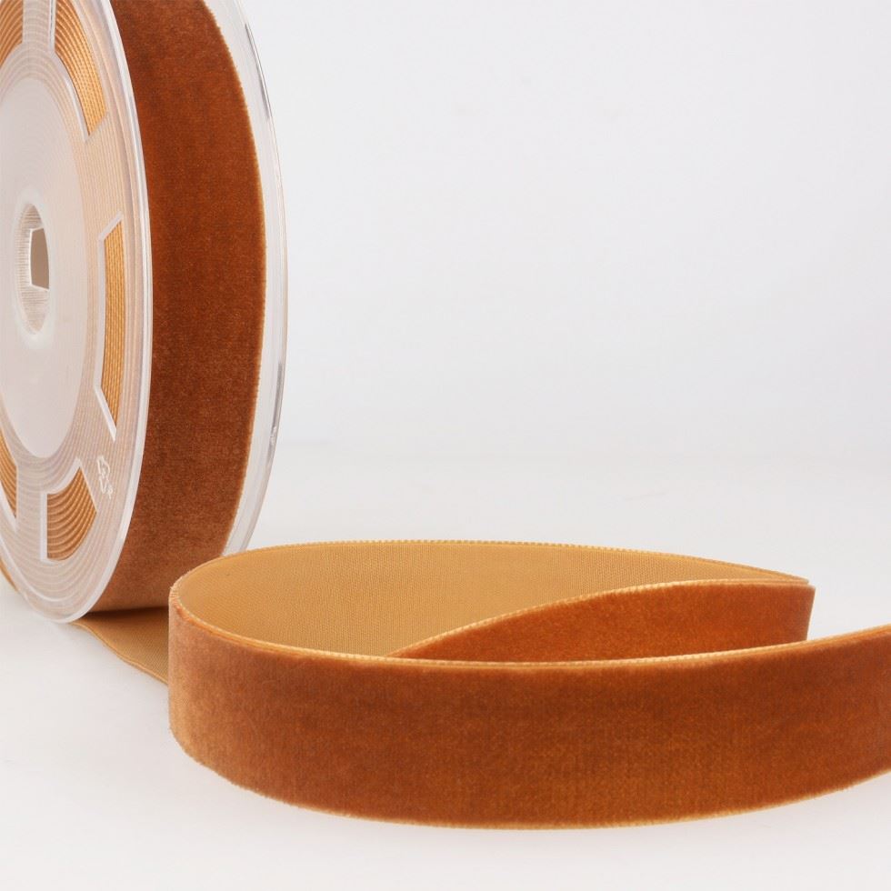 Stephanoise Rust Velvet Ribbon