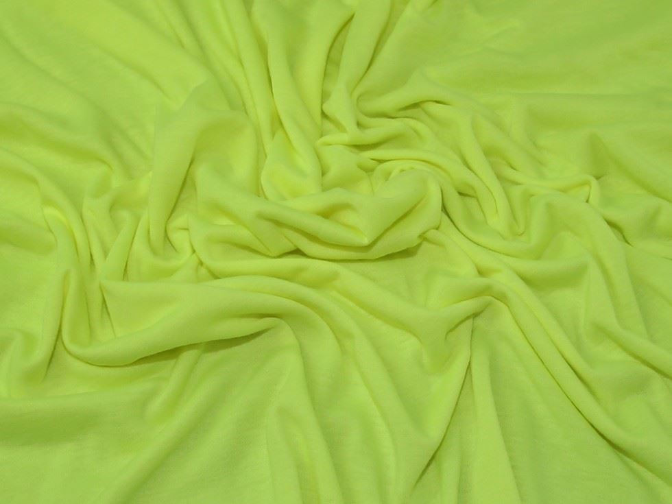 Neon Yellow Deadstock Neon Jersey Stretch Knit Fabric