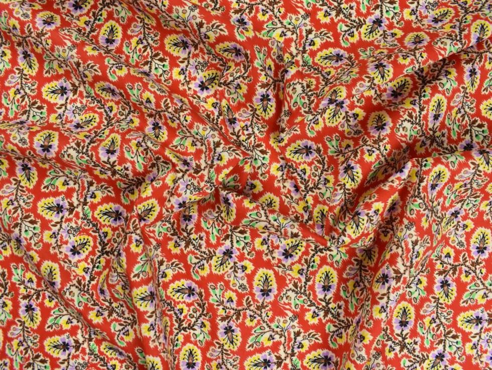 Storrs London Egyptian Cotton Lawn Fabric Red