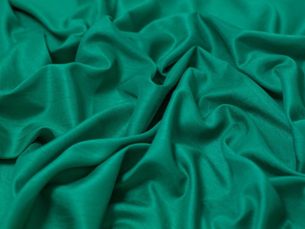 Satin Back Dupion Fabric Jade
 