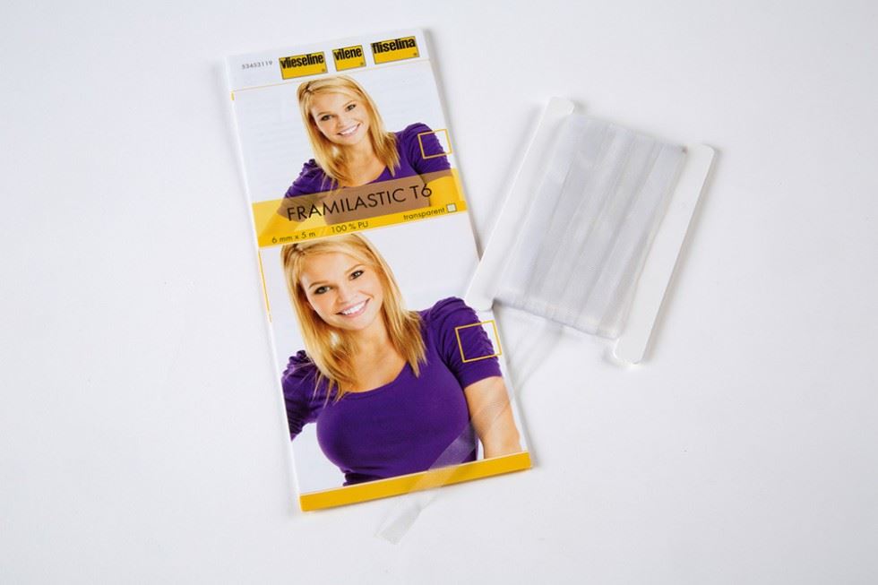 Vilene Vlieseline Framilastic Transparent Elastic PU Tape Clear
 