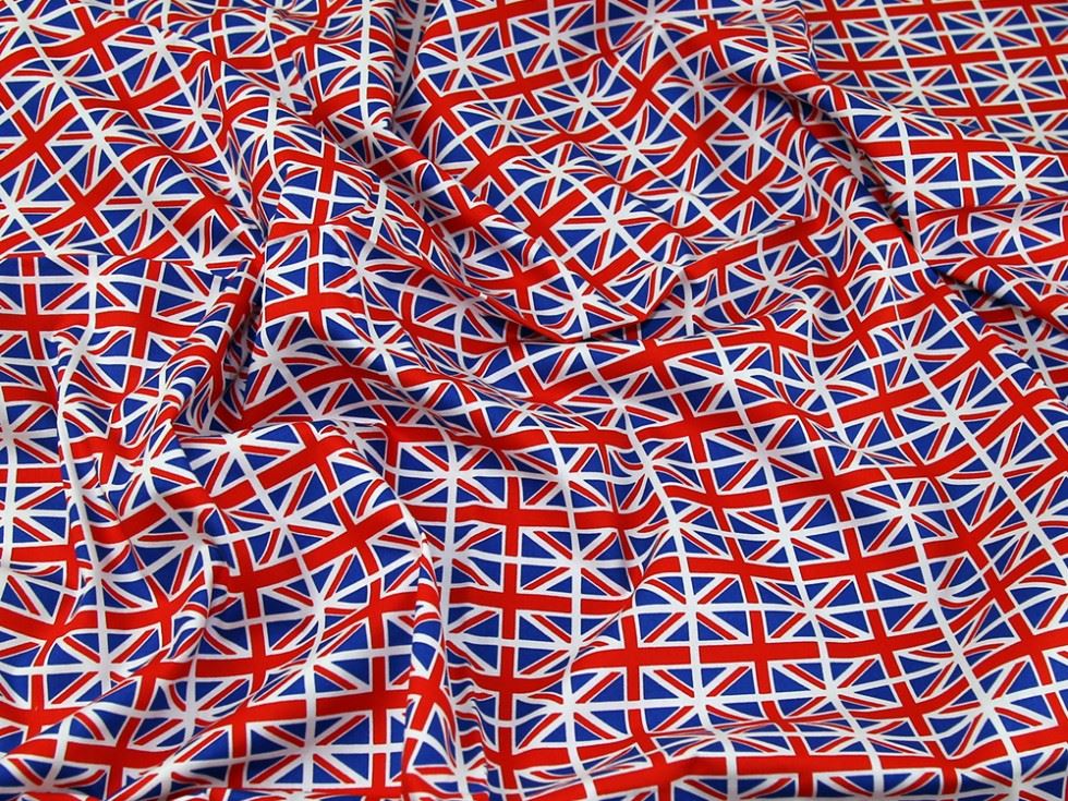 Rose and Hubble 100% Cotton Poplin Fabric Red White Blue
 