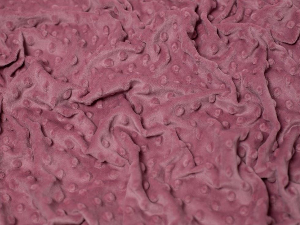 Minerva Core Range Mauve Pink Heavy Embossed Dimple Plush Fleece Fabric
