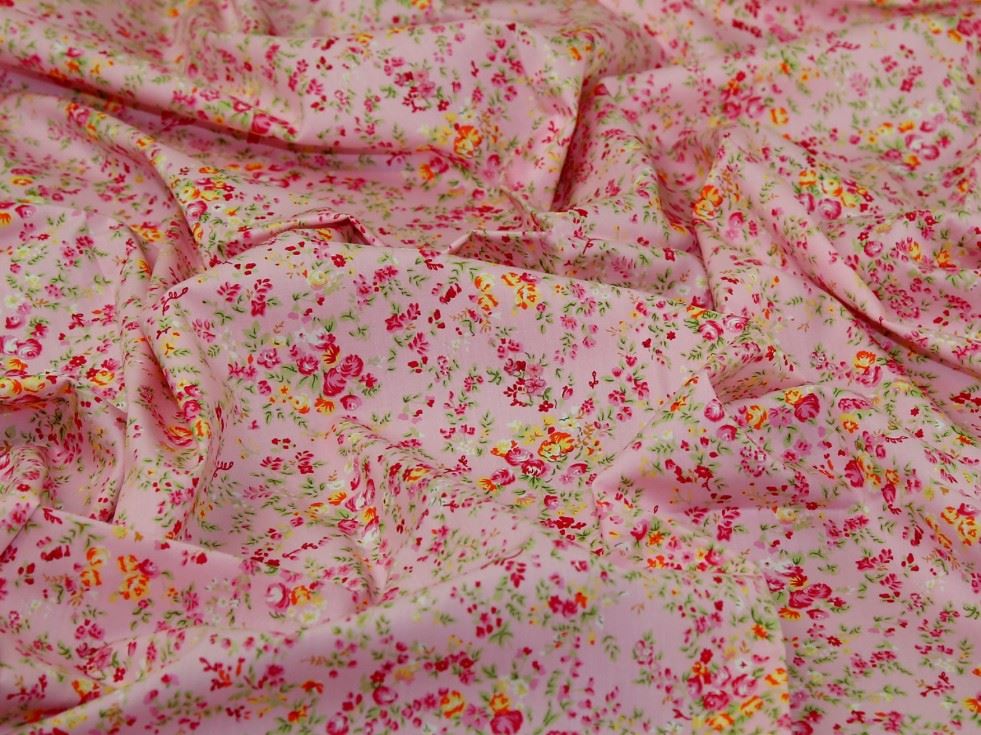Rose and Hubble 100% Cotton Poplin Fabric Pink