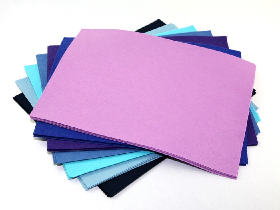 Acrylic Felt Fabric Packs Blues & Purples
 