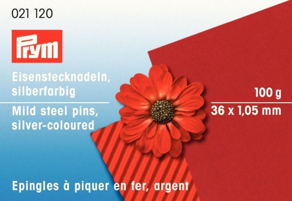 Prym Mild Steel Pins Silver
 