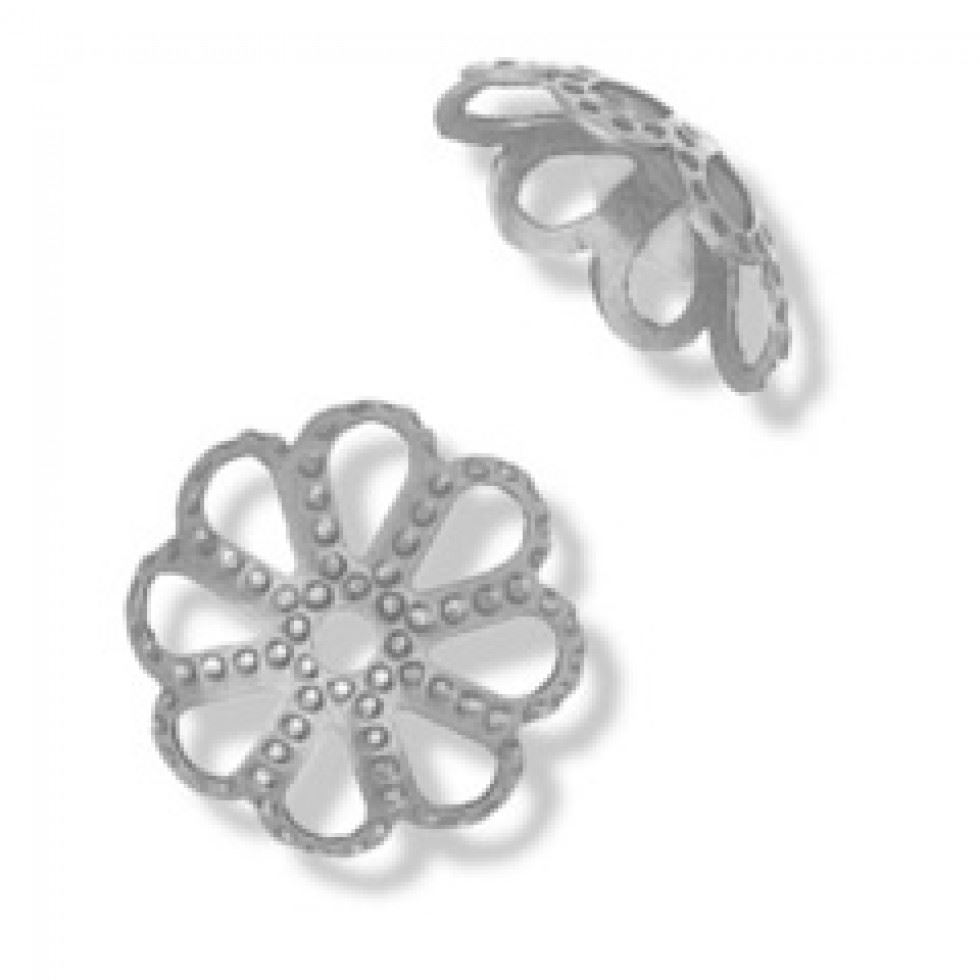 Trimits Silver Filigree Cap Findings (Value Pack Of 5)