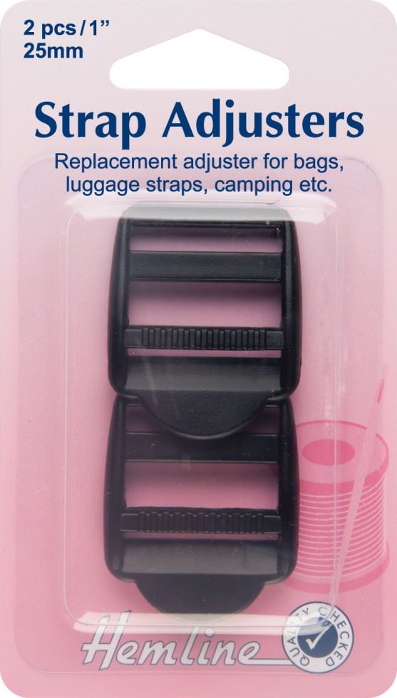 Hemline Black Adjustable Bag Strap Buckle