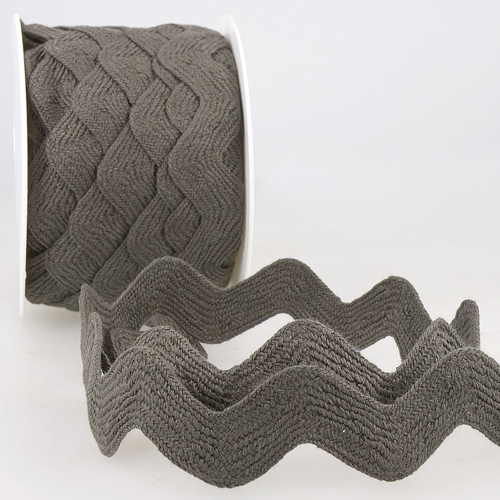 Stephanoise Dark Grey Ric Rac Trim